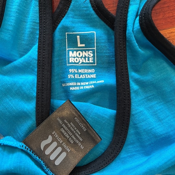 Womens Large Mons Royale Racerback Tank Top Merino Wool - Picture 4 of 6